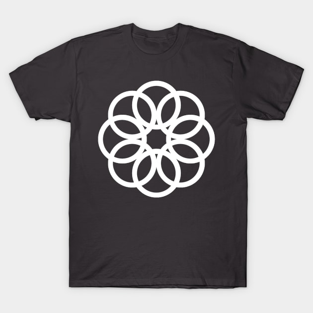 Geo Flower - White T-Shirt by ArtbyCorey